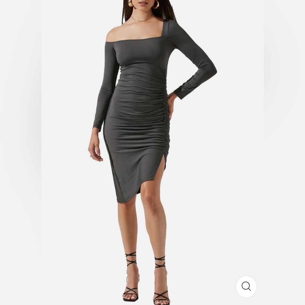 ASTR the label asymmetrical black dress